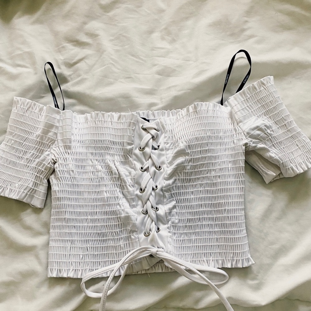 White corset top